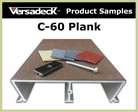 1.5 Inch Tall Commercial Aluminum Plank Decking Sample
